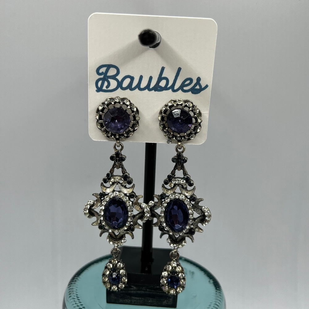 Baubles Earrings Blue Crystal  $12 or bundle 3 for $20